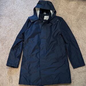 Express Navy Raincoat with Hood